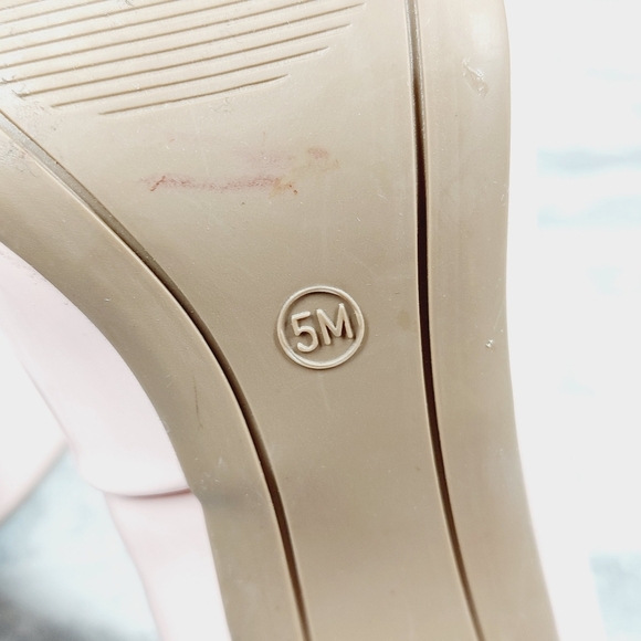 New Anne Klein Grazen Pink Leather Pointed Toe Block Heel Pumps T569 - Picture 13 of 14